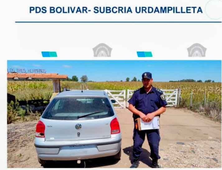 Parte Oficial Policía Departamental: Incautaron auto con pedido de secuestro