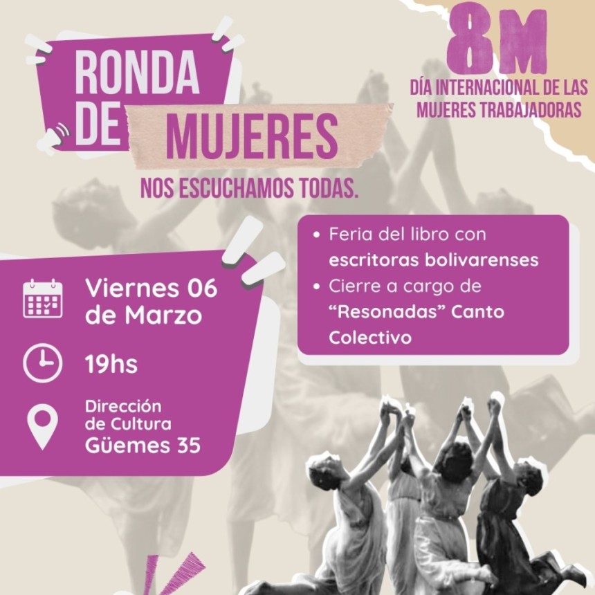 Se realizar&aacute; una Ronda de Mujeres por el D&iacute;a Internacional de la Mujer Trabajadora
