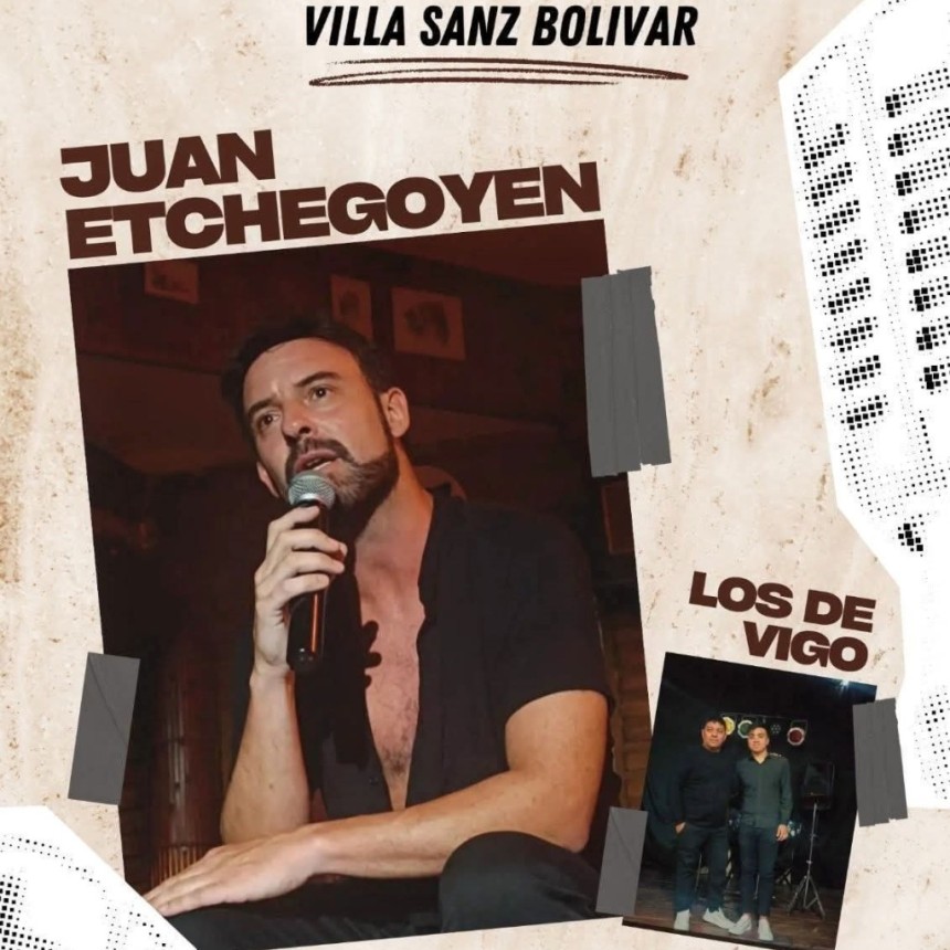 Juan Etchegoyen llega este domingo al Club Argentinos y compartir&aacute; escenario con 