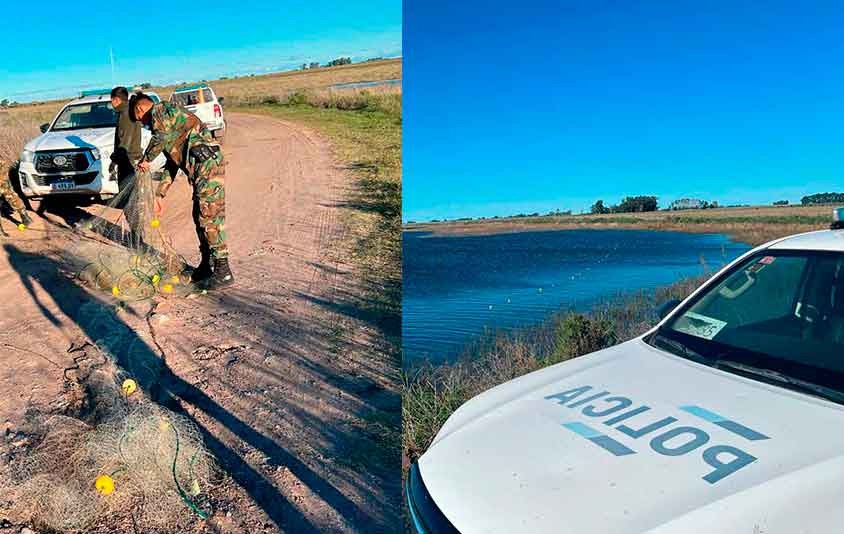 Informe Oficial: El Comando de Prevención Rural Bolívar, secuestró una red de captura de peces en Laguna San Luís