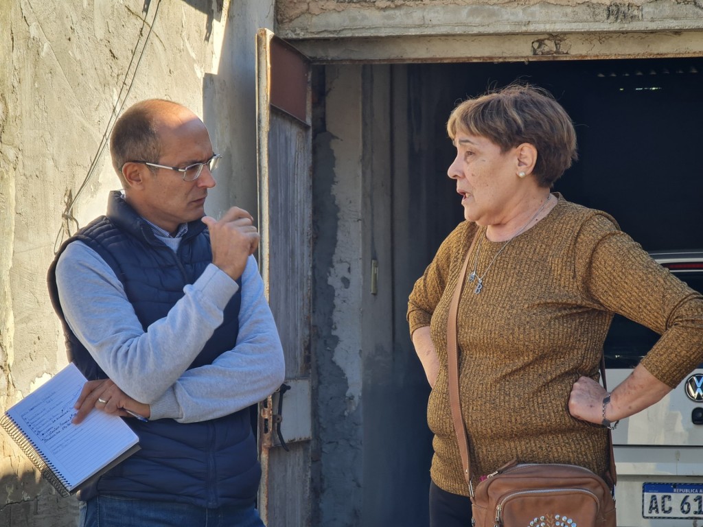El Municipio acercó las oficinas al barrio Villa Diamante y el equipo mantuvo contacto con los vecinos para escuchar diversas inquietudes