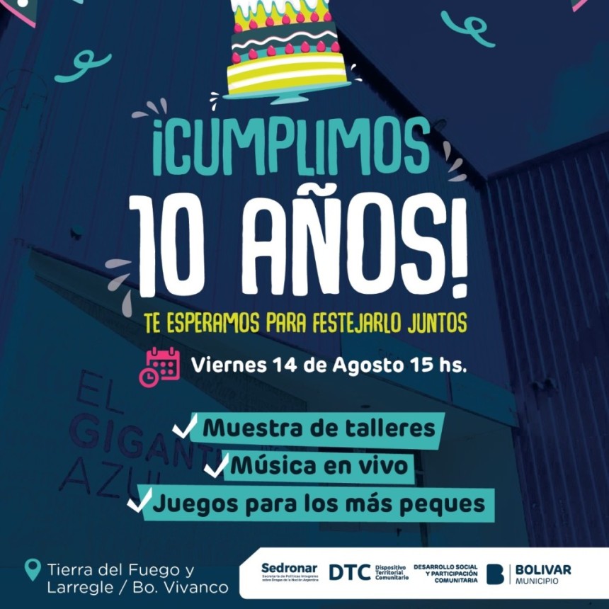 El DTC celebra 10 a&ntilde;os con actividades abiertas a la comunidad, y la agenda comienza este martes 4 de agosto, con un importante encuentro destinado a comunidades de Fe e Iglesias