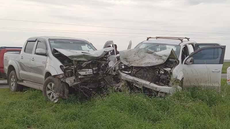 Ruta 205: Impacto entre dos camionetas en jurisdicción Saladillo