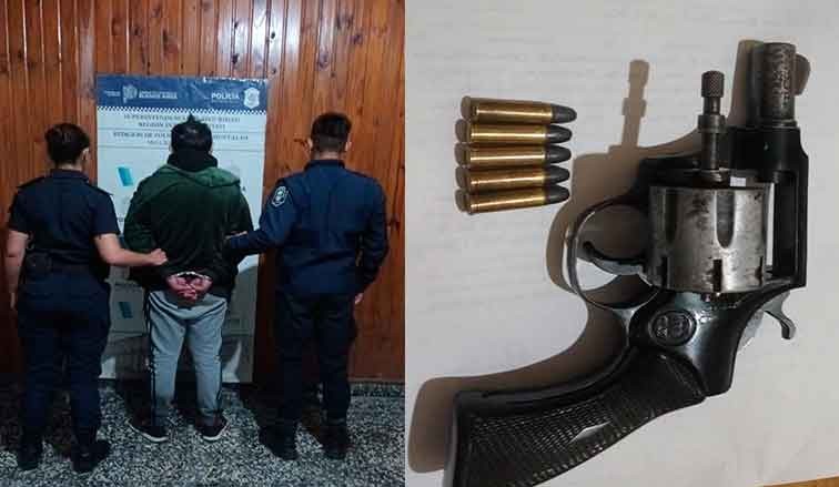 Informe oficial de la Policía Departamental de Seguridad Bolívar: Fue aprehendido a un hombre portando un arma de fuego, tras un siniestro vial