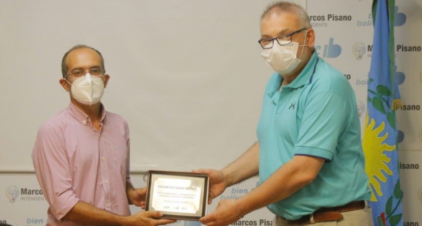 Pisano homenajeó al concejal Oscar Ibáñez tras 28 años de gestión