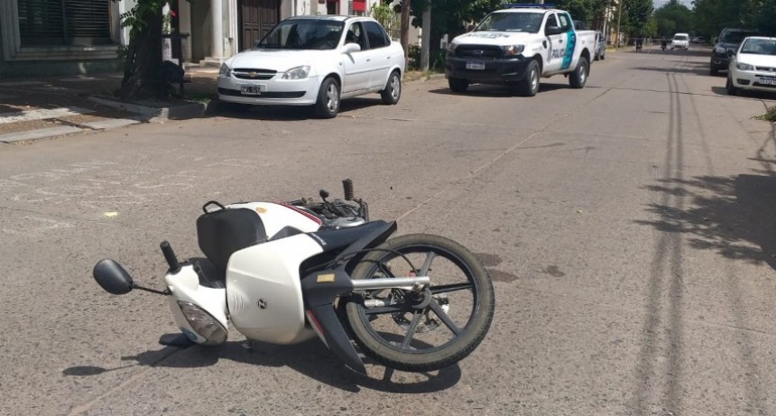 Un motociclista fue trasladado al hospital esta ma&ntilde;ana