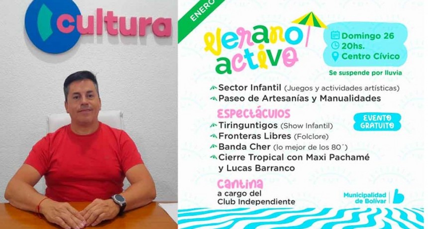 El domingo vuelve Verano Activo al Centro Cívico y en FM 10 hablamos con el Director de Cultura Jorge Fernández
