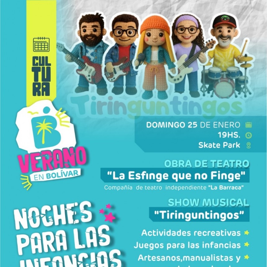 Este domingo: Noches para las Infancias, una propuesta para disfrutar en familia en el Skate Park
