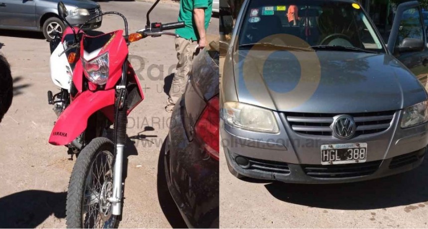 Se produjo un leve impacto entre un autom&oacute;vil y una motocicleta en Avenida Lavalle