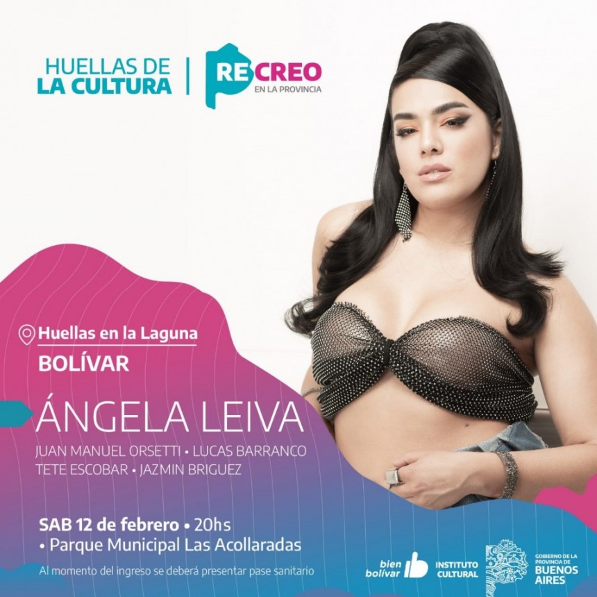 Huellas de la Cultura: Ángela Leiva estará este sábado 12 de febrero en el Parque Municipal 