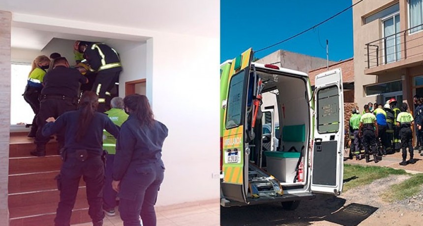 Un hombre cay&oacute; desde un techo hacia el balc&oacute;n y result&oacute; con lesiones
