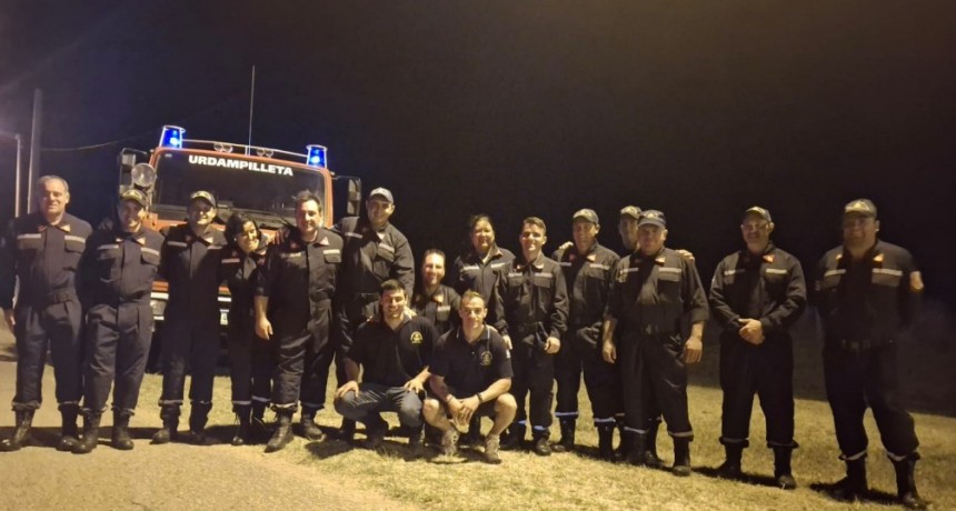 Arribaron los Bomberos Voluntarios de Urdampilleta, después de su trabajo realizado en el sur del país, en el combate de los incendios forestales