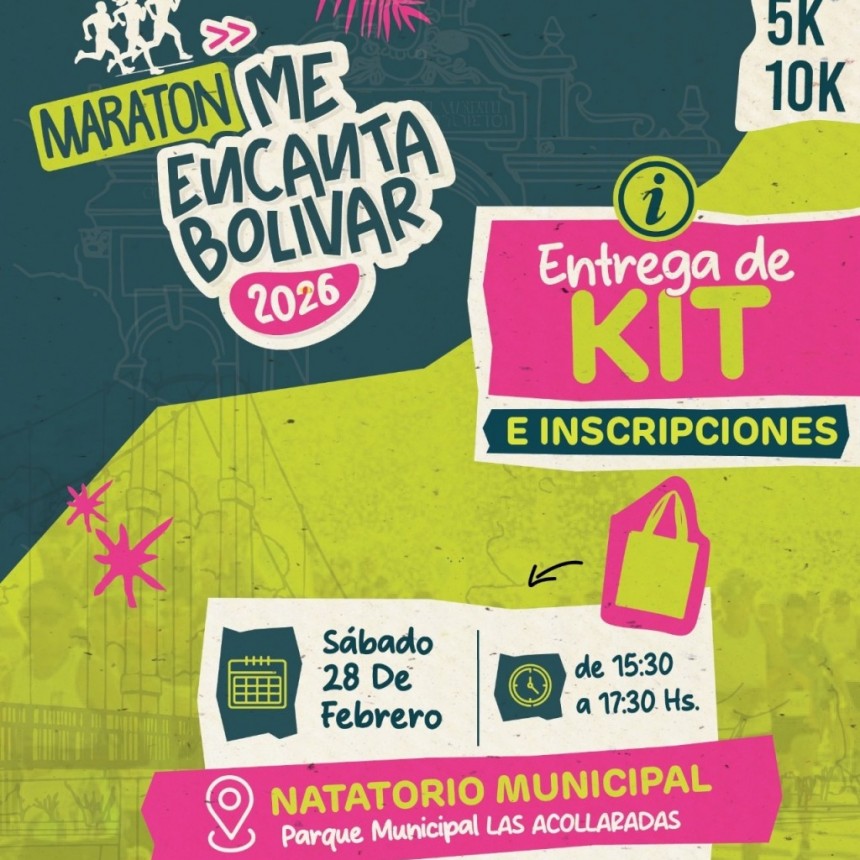 Finalizó la inscripción Online del Maratón Me Encanta Bolívar 2026, sábado entrega de Kits