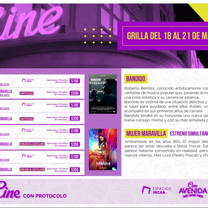 Del jueves 18 al domingo 21 de marzo: Programaci&oacute;n Cine Avenida