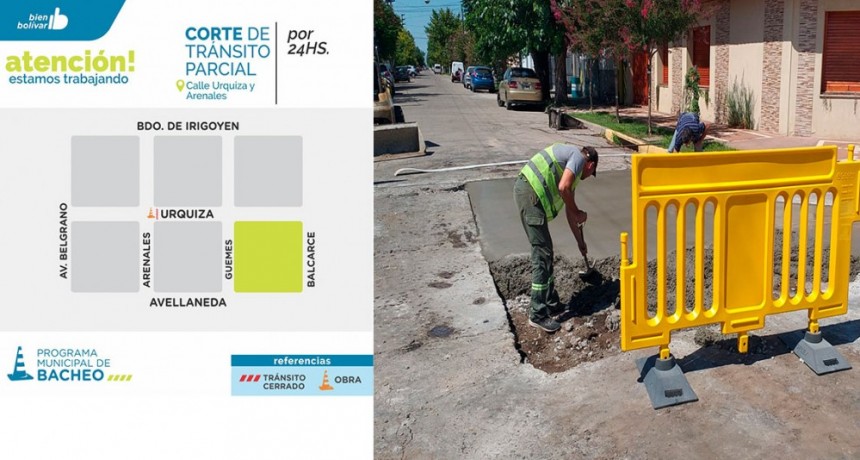 Contin&uacute;a el plan de bacheo, ahora en Urquiza y Arenales