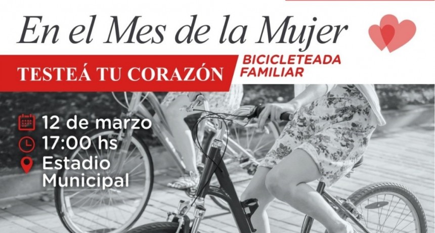 Este sábado a las 17, se hará una Bicicleteada para concientizar sobre las enfermedades cardiológicas