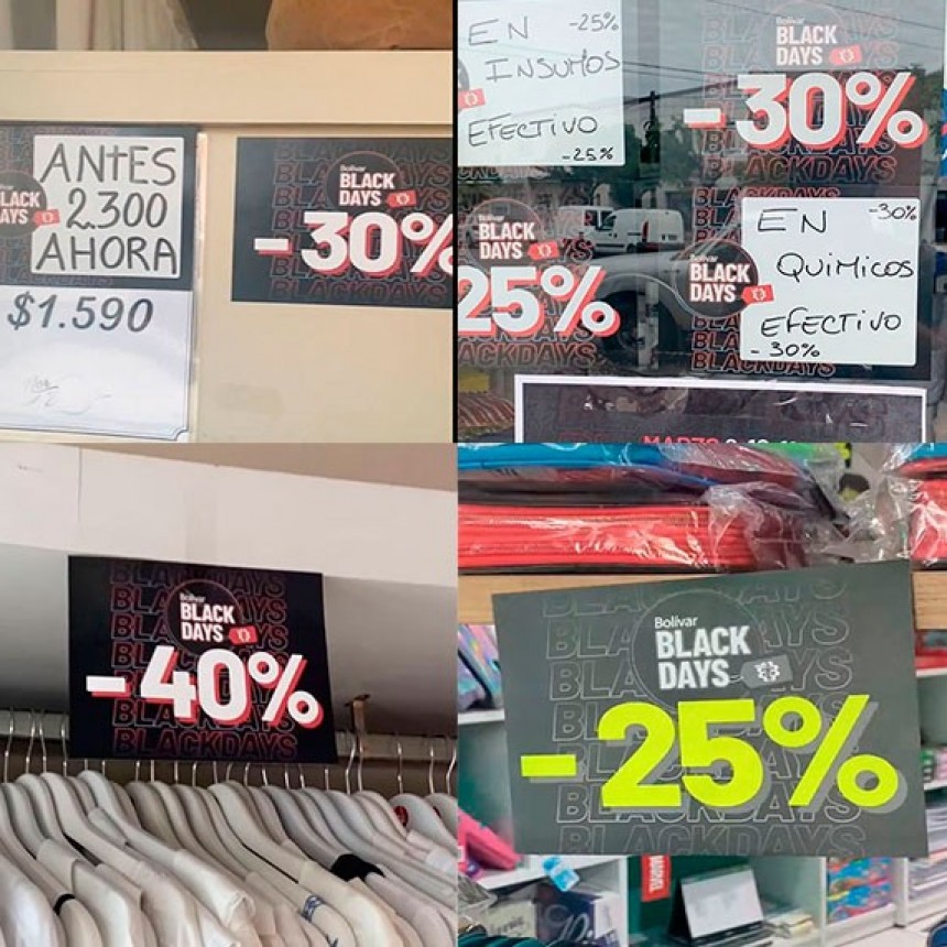 Bolívar BlackDays: Mejoras del 25% y 30% en las ventas de comercios participantes