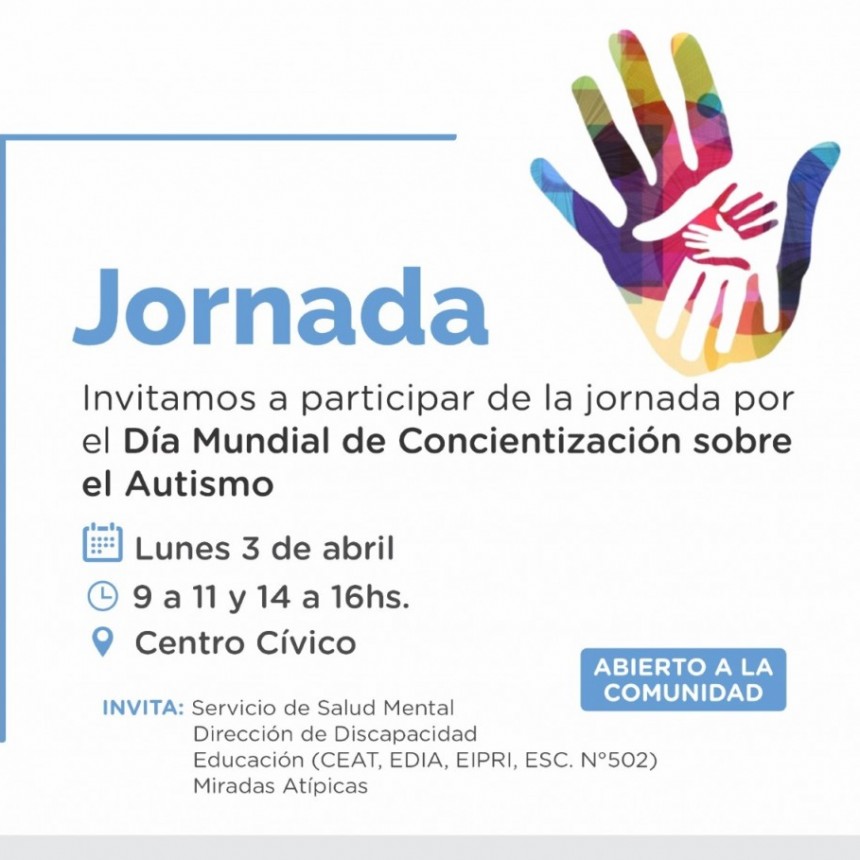 Se realizarán actividades por el Día Mundial de Concientización sobre el Autismo