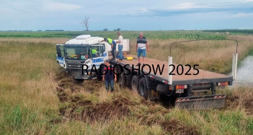 Ruta 205: Se registró el despiste de un camión que remolcaba un semi