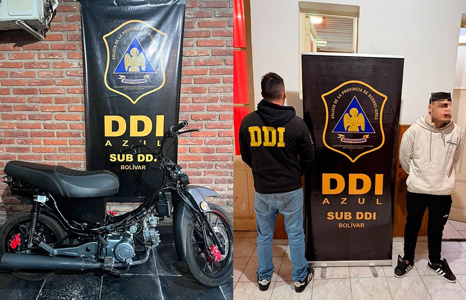 La Polic&iacute;a de Bol&iacute;var recuper&oacute; una moto robada y detuvo al autor del hecho, oriundo de la ciudad de Henderson