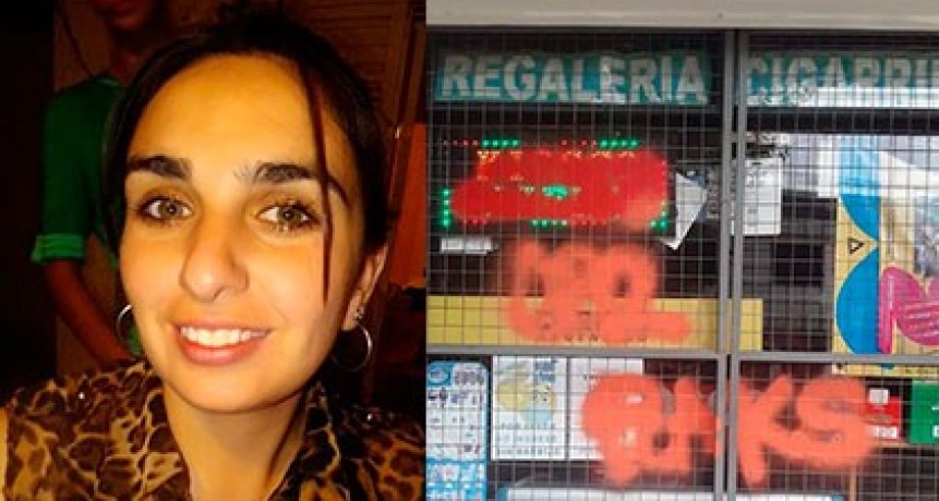 Amaneci&oacute; con pintadas en su local, kiosco La Floreana