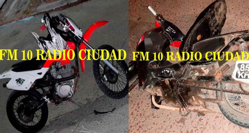 Impacto entre dos motos conducidas por menores de edad