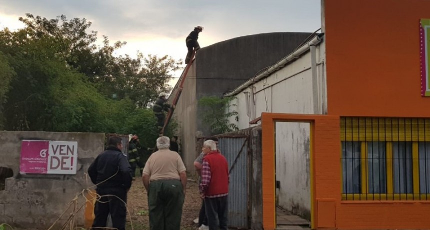 Un hombre que reparaba un techo, cayó al vacío y sufrió lesiones de consideración