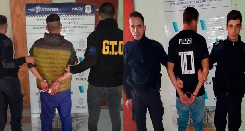 Personal de la Comisaría de Bolívar detuvo a dos personas acusadas del delito de “Robo”, perpetrado en un comercio de Bolívar