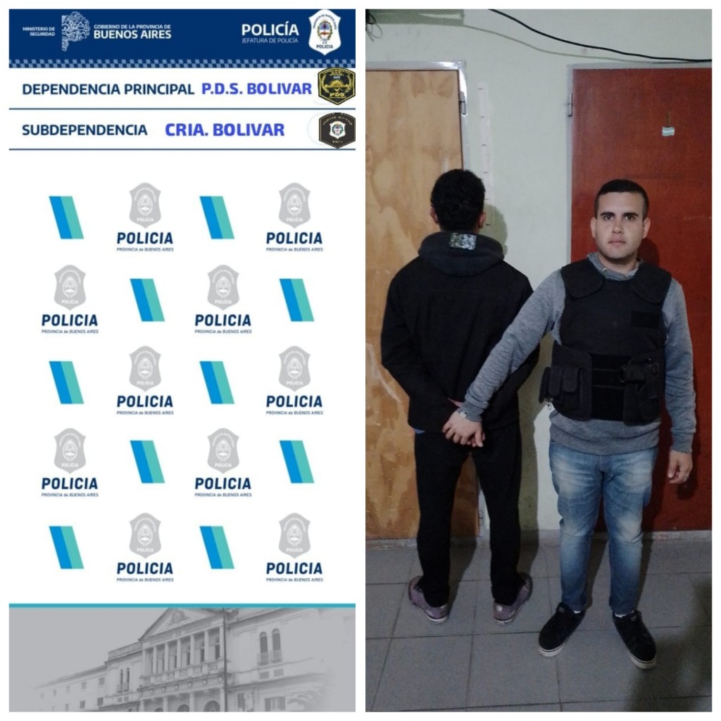 Parte de Prensa Comisaría de Bolívar:  Se demora a masculino con paradero activo y secuestro de moto robada en moreno