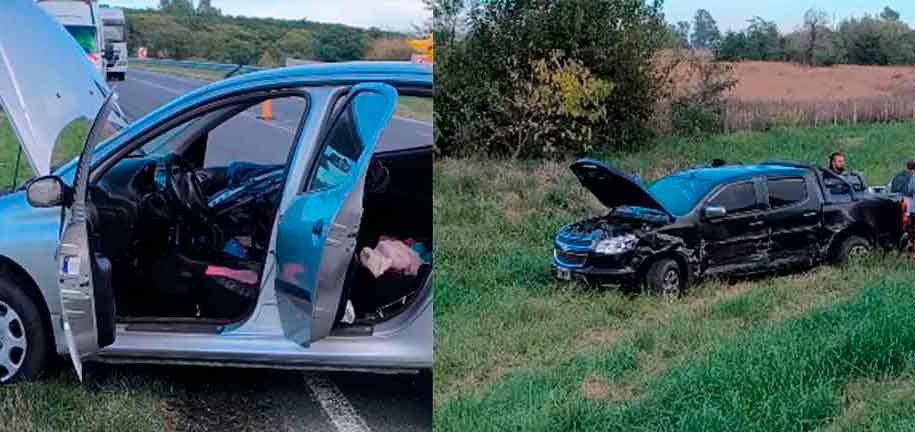 Ruta 205: Múltiple accidente con 8 personas trasladadas por criterio preventivo, al hospital de Roque Pérez