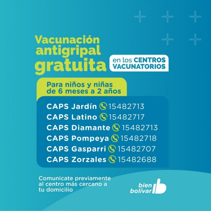 Prevenir es Salud: Comenz&oacute; la Campa&ntilde;a de Vacunaci&oacute;n Antigripal para ni&ntilde;os y ni&ntilde;as de 6 meses a 2 a&ntilde;os 