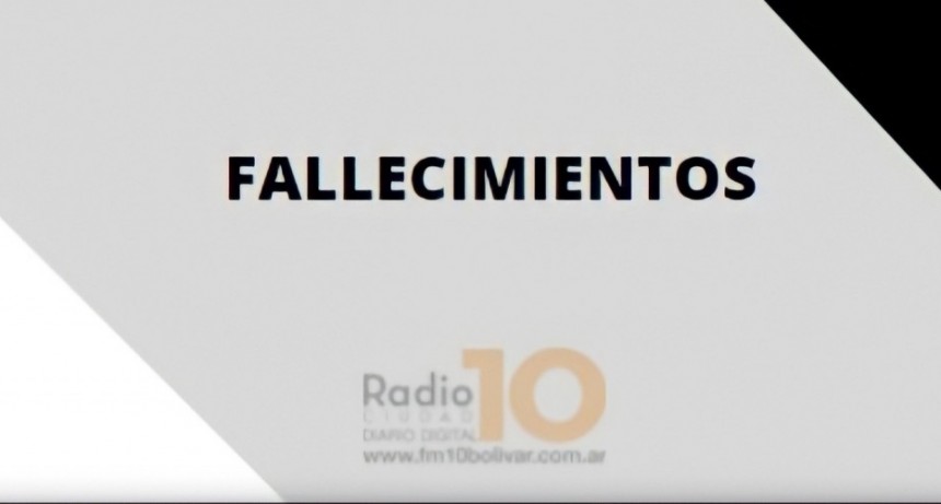 Falleci&oacute; en Bol&iacute;var N&eacute;lida Raquel S&aacute;nchez, viuda de Torraco