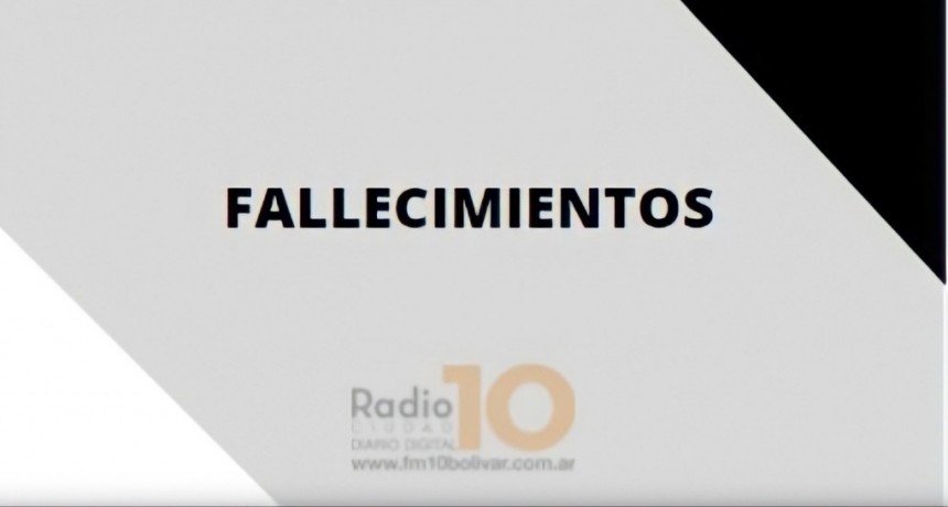 Falleci&oacute; en Bol&iacute;var, Delia Franceschelli, Viuda de Buglioni