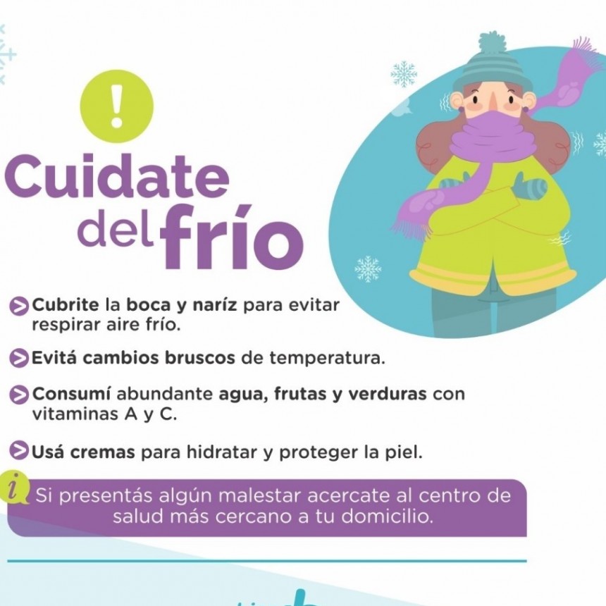 La Municipalidad brinda recomendaciones ante el pronóstico de una nueva ola de frío