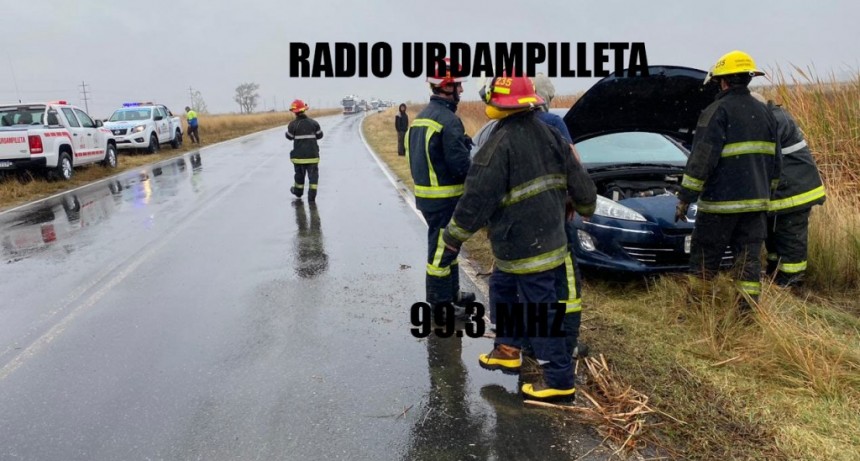 Ruta 65; Se registr&oacute; un despiste sin heridos, este s&aacute;bado por la tarde y en plena lluvia
