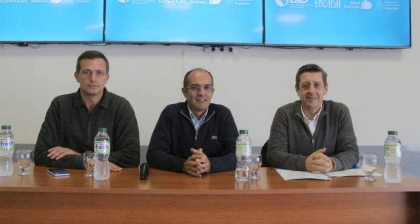 Relocalización y Construcción de la Nueva Planta Cloacal: Marcos Pisano y Bali Bucca ante el ENOHSA y el BID, logran otra obra histórica para Bolívar y sus vecinos