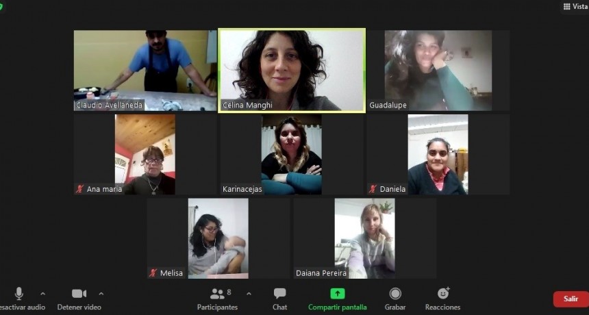 De manera virtual: Se dicta un taller de panificados para mujeres en el marco del Programa Potenciar Trabajo
