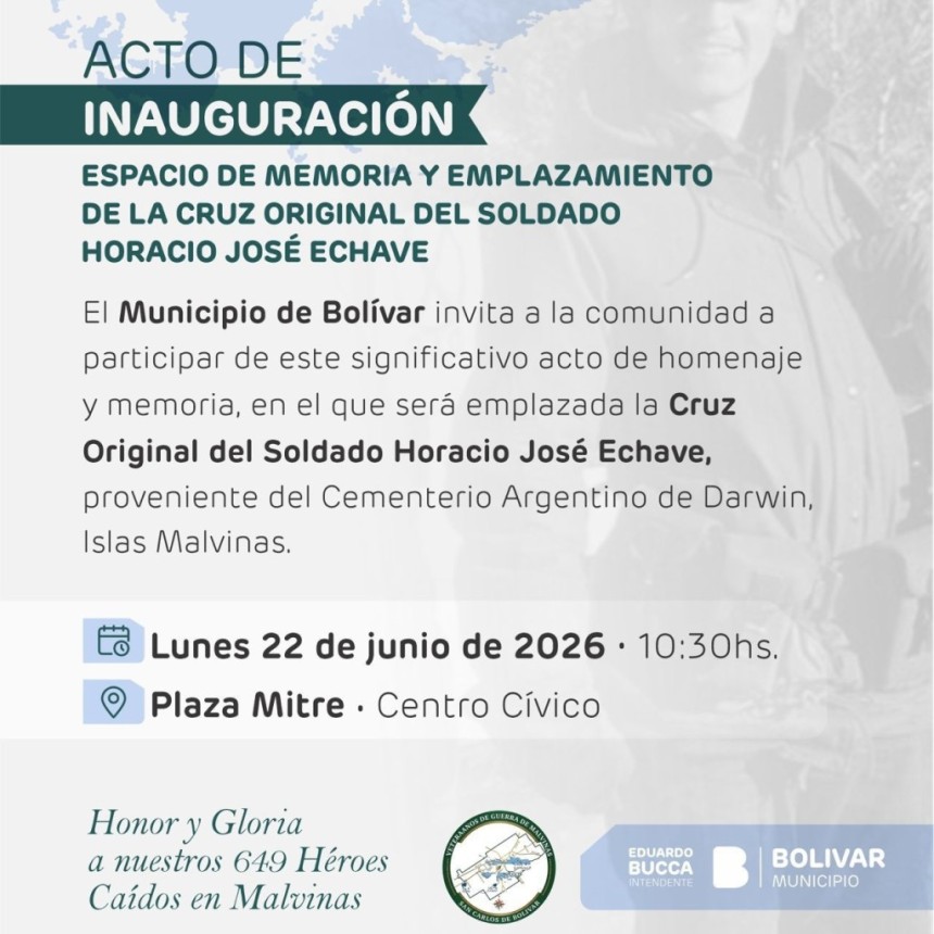 Se inaugurar&aacute; un espacio de memoria en homenaje al soldado Horacio Jos&eacute; Echave