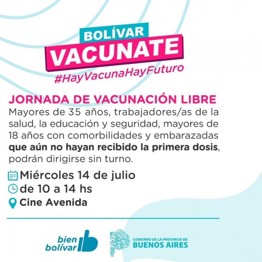 La provincia liber&oacute; la vacunaci&oacute;n para mayores de 35 a&ntilde;os