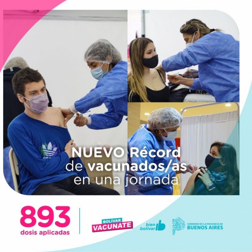 Hoy se logr&oacute; vacunar a 893 personas