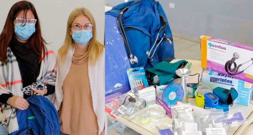 Alumnos y alumnas de la Tecnicatura de Enfermería recibieron mochilas técnicas con insumos de trabajo