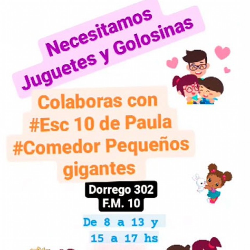 Un grupo de madres de la localidad de Paula, iniciaron una movida solidaria para obtener juguetes para el d&iacute;a del ni&ntilde;o