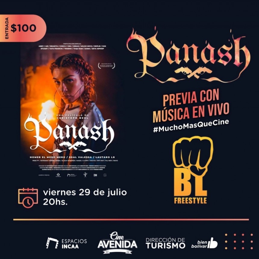 Habr&aacute; Freestyle en la previa de la pel&iacute;cula Panash