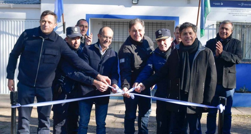 Junto a Pisano y Bucca, el Gobernador Axel Kicillof inauguró la nueva sede de la Policía Científica en Bolívar, y entregó Patrulleros para fortalecer la seguridad en el distrito