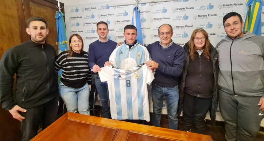 El Intendente Pisano recibió a Enzo Stampone antes de su viaje a Estados Unidos