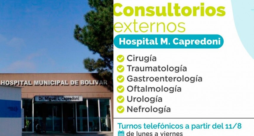 Se reanuda la atenci&oacute;n en los Consultorios Externos del hospital Capredoni