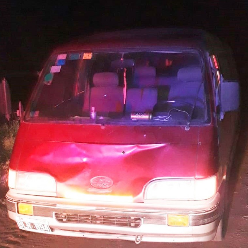 Un conductor impact&oacute; contra un animal vacuno en un camino rural