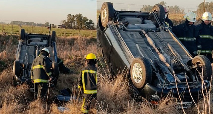 Ruta 65: Se produjo el vuelco de un veh&iacute;culo