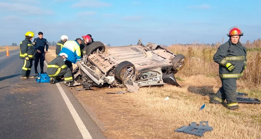  Ruta 226: Se registró el vuelco de un vehículo