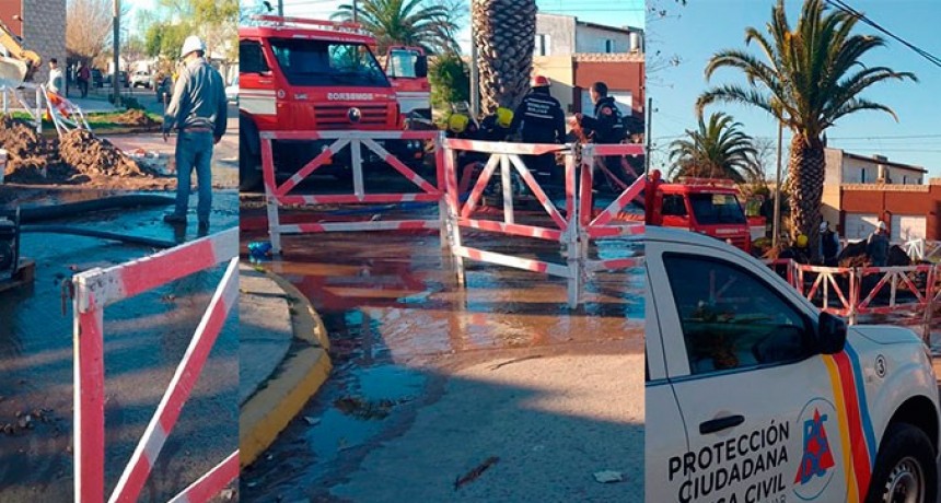 Finaliz&oacute; la reparaci&oacute;n de un ca&ntilde;o troncal de la red de agua,  en Fabr&eacute;s Garc&iacute;a y Alvear